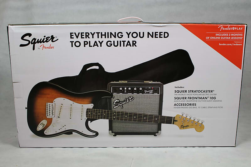 

Электрогитара Fender Squier Strat Pack Brown Sunburst with 10G Amp