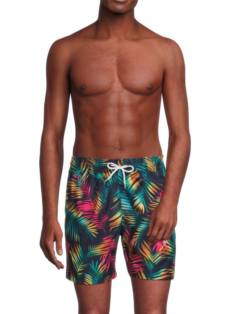 

Шорты для плавания Sano с принтом листьев Trunks Surf + Swim, цвет Marine Green Multi