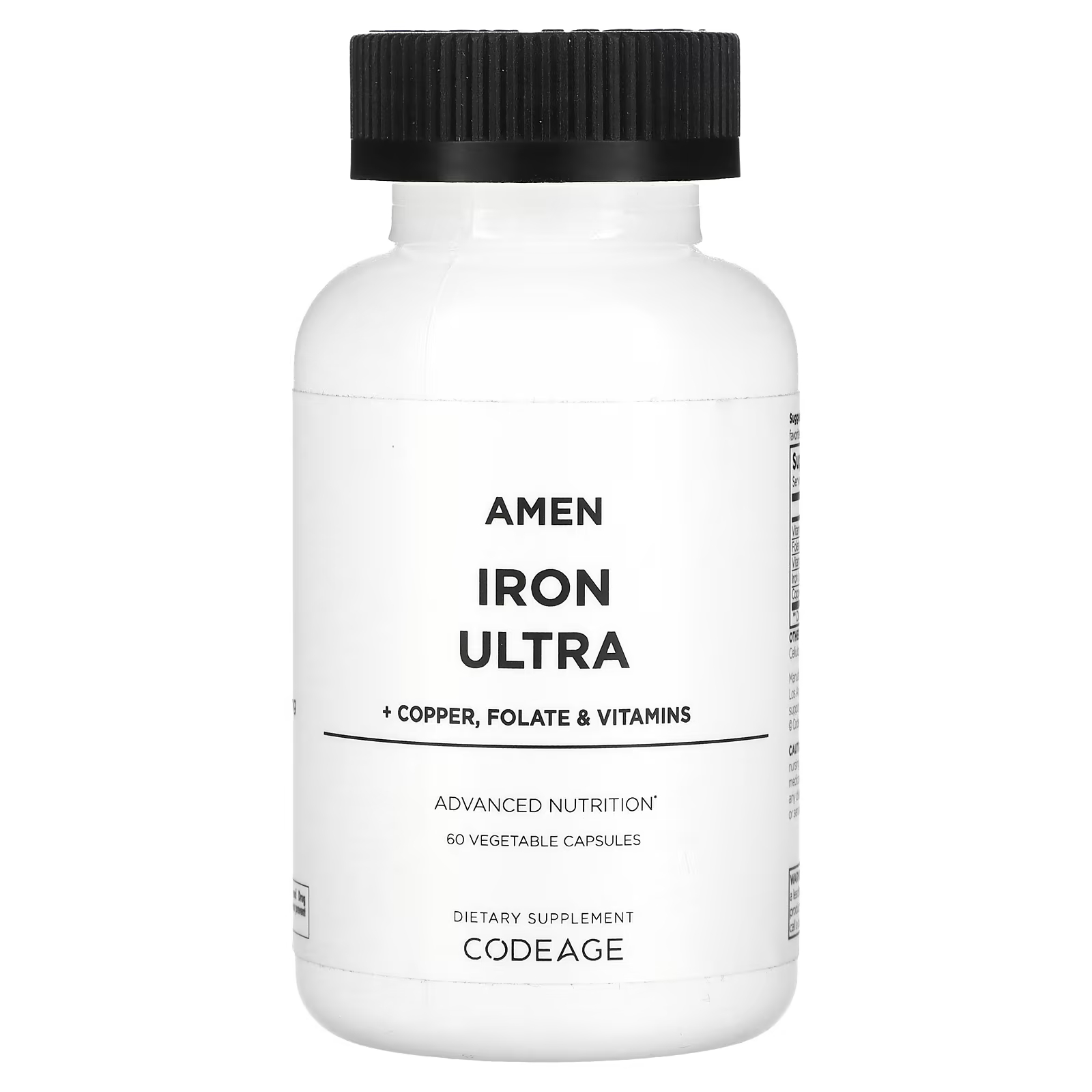 Железо Codeage Amen Iron Ultra, 60 капсул rainbow light complete iron железо мини таблетки 60 шт