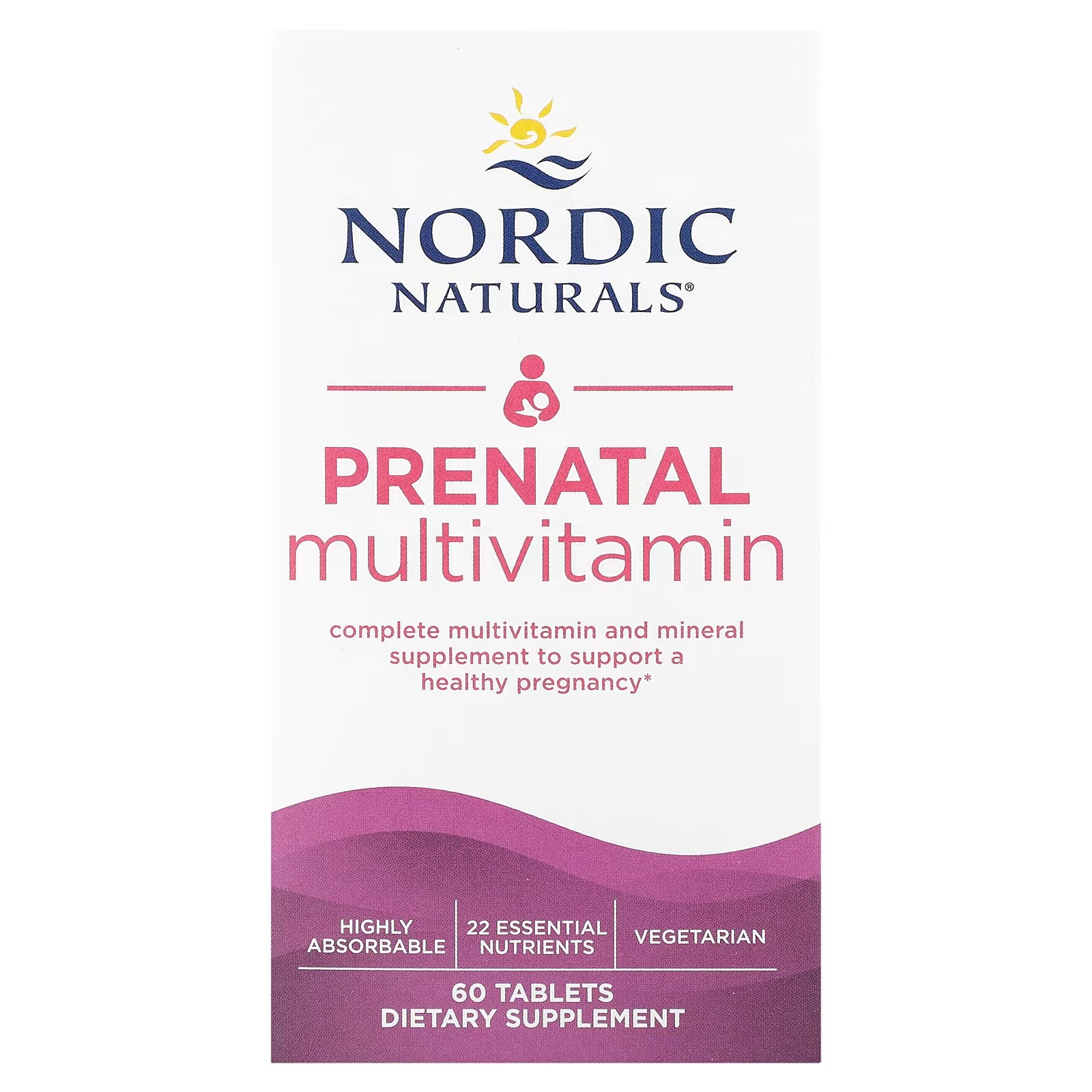 Пренатальные мультивитамины Nordic Naturals, 60 таблеток мультивитамины пренатальные pink натуральные фрукты 60 жевательных таблеток
