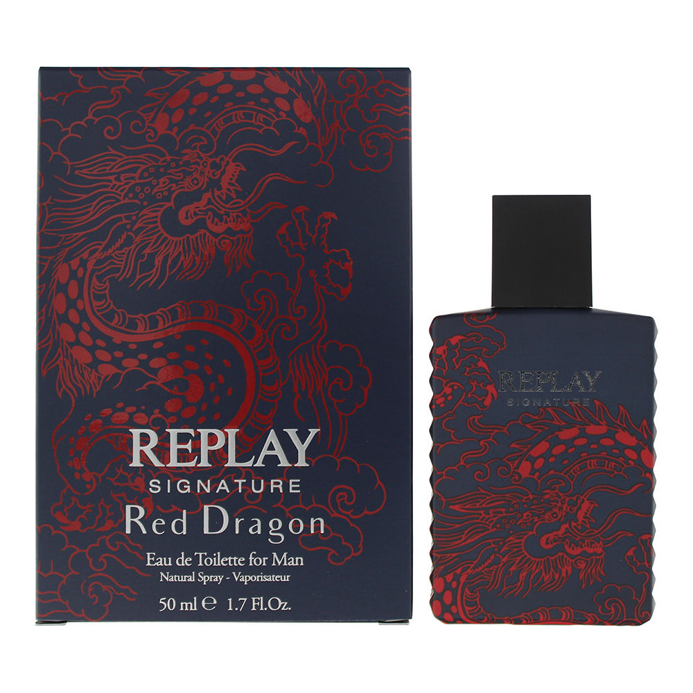 Одеколон Signature red dragon for man eau de toilette Replay, 50 мл