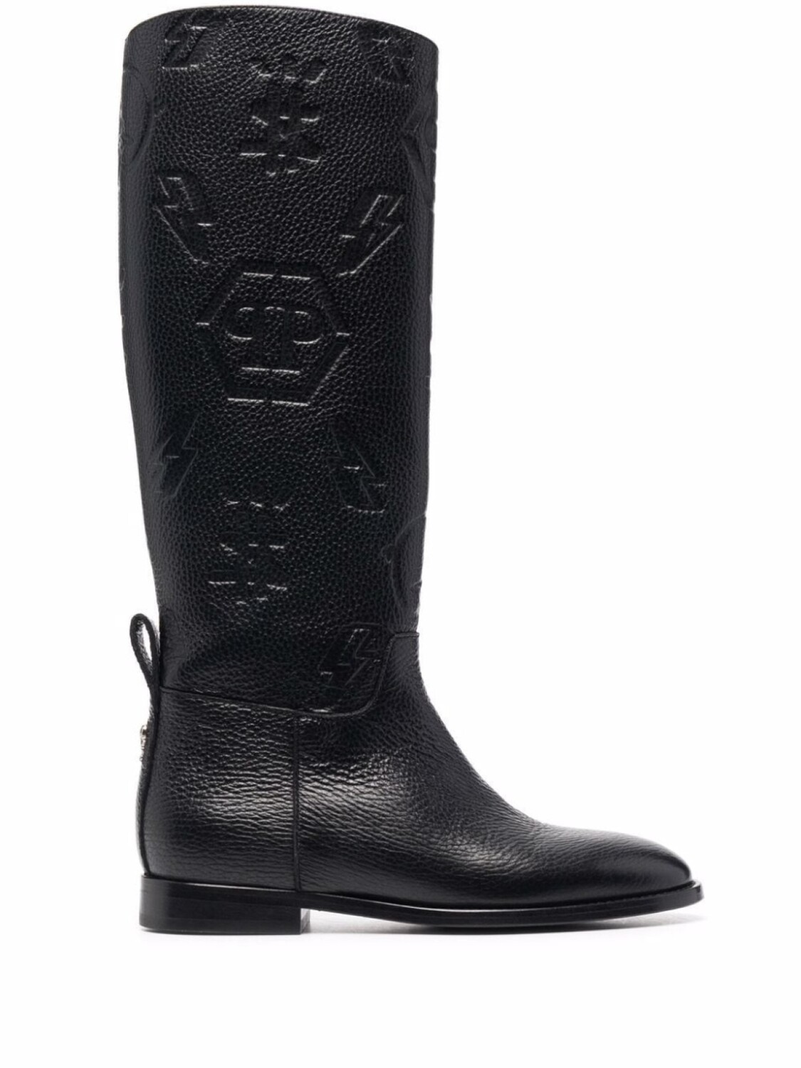 

Philipp Plein сапоги с тисненым логотипом, черный