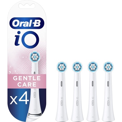 Сменные насадки Oral-B Io Gentle Care для электрической зубной щетки — белые, 4 шт. в упаковке, Oral B насадки для электрической зубной щетки oral b io gentle care black sanfte reinigung 4 шт