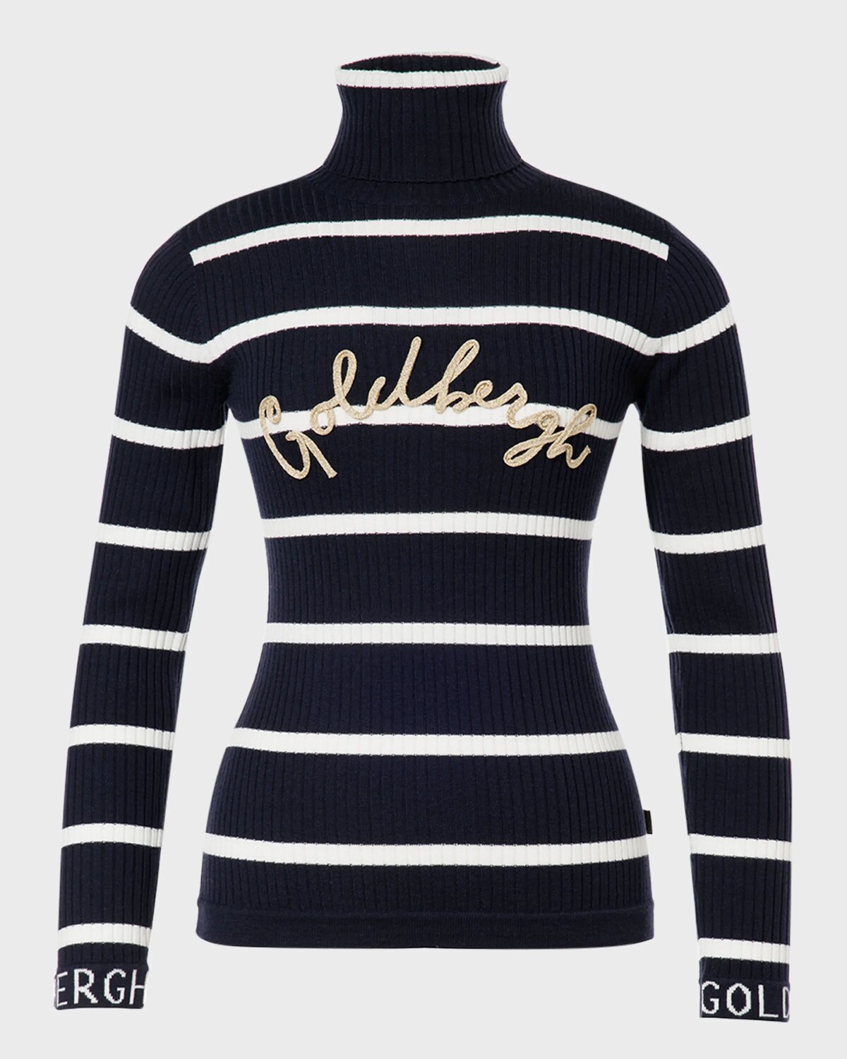 

Вязаный свитер в полоску с длинными рукавами Mimi Goldbergh, цвет Breton Stripe Bluecream