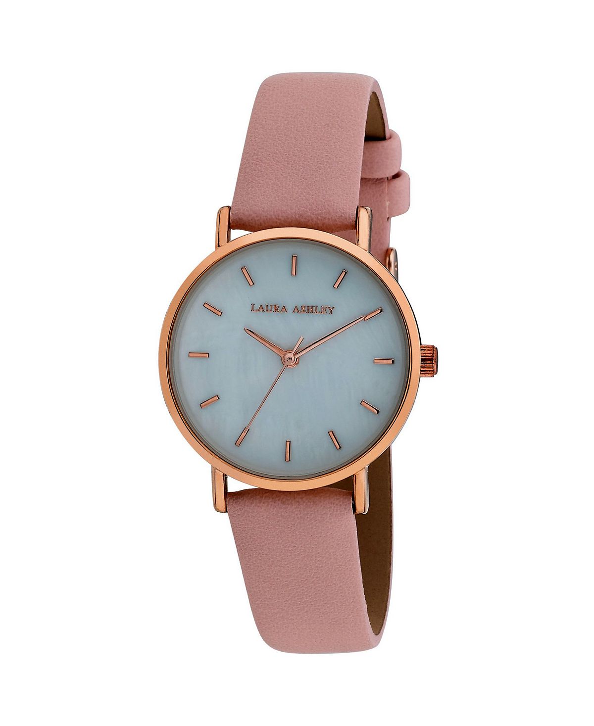 цена Женские тонкие розовые часы с полиуретановым ремешком, 34 мм Laura Ashley, розовый