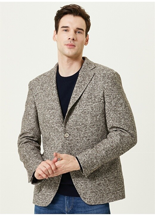 

Коричневая мужская куртка Slim Fit Network, Коричневый