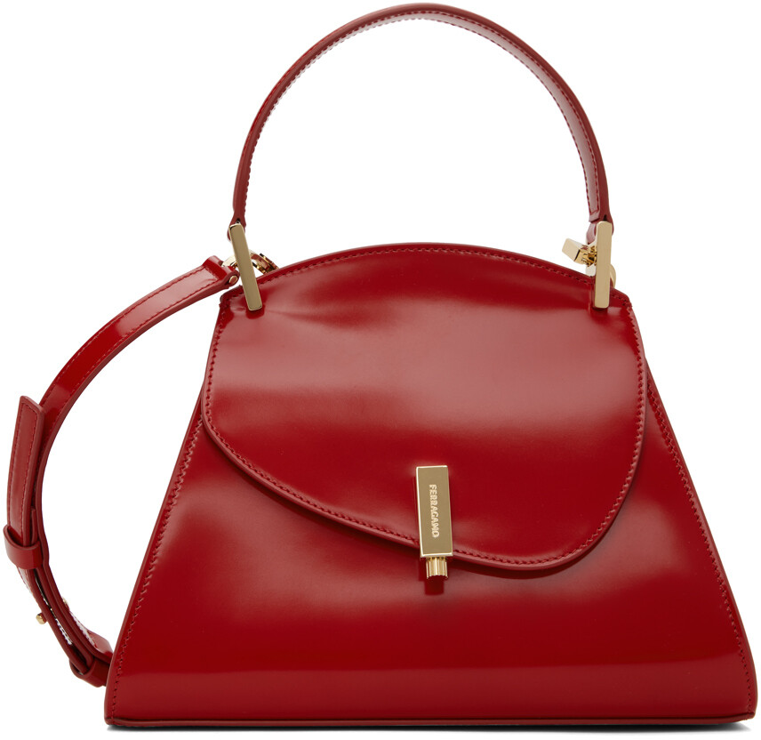 

Красная маленькая сумка с геометрическим рисунком Ferragamo