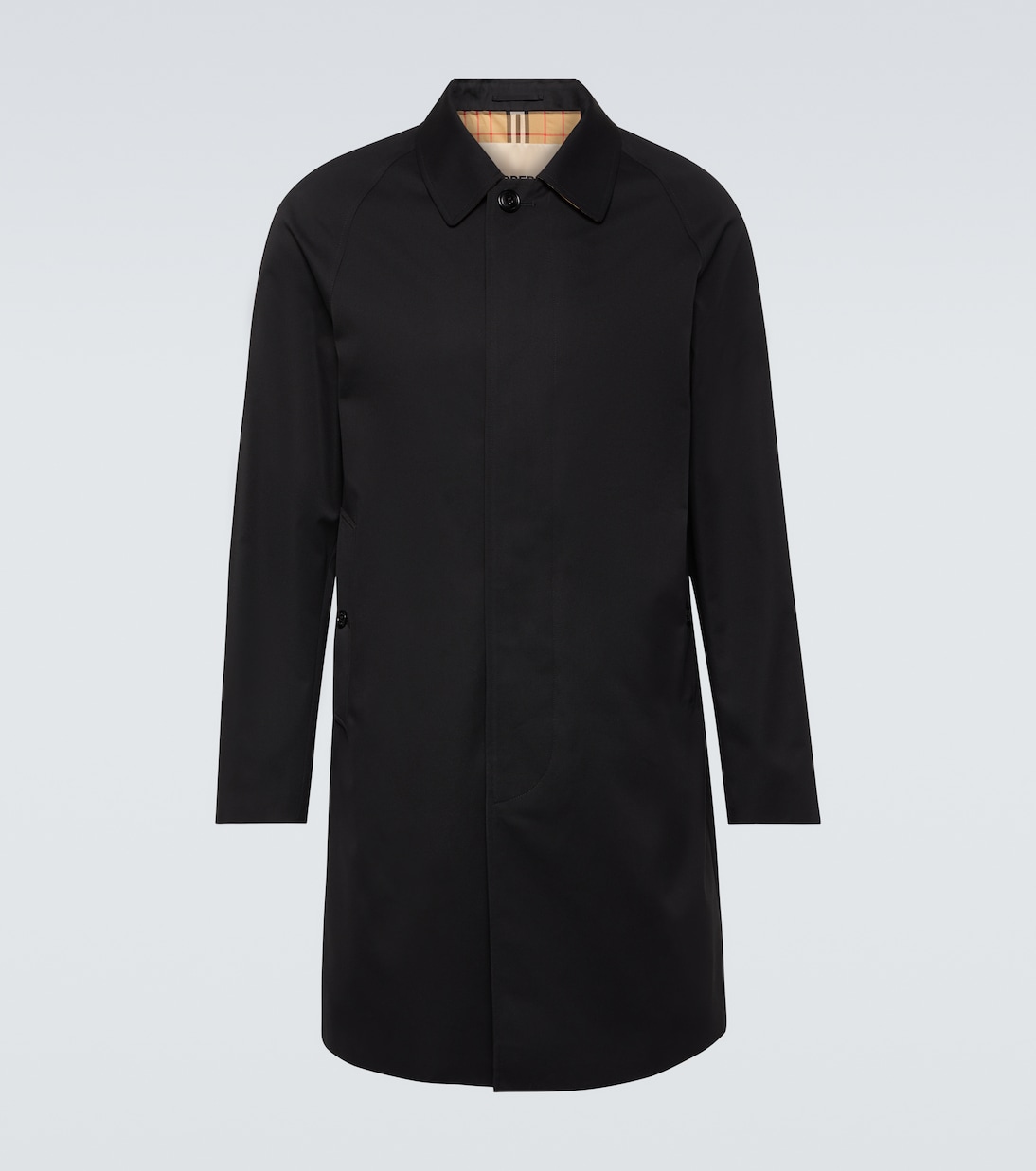 Пальто camden из хлопкового габардина Burberry, черный