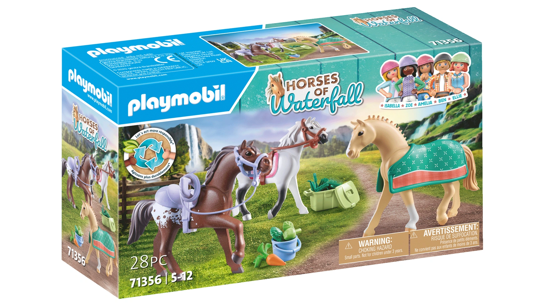 Лошади водопада 3 лошади: морган, четвертьхорс и арабская шагья Playmobil лошади водопада кузнец бен и ахиллес playmobil