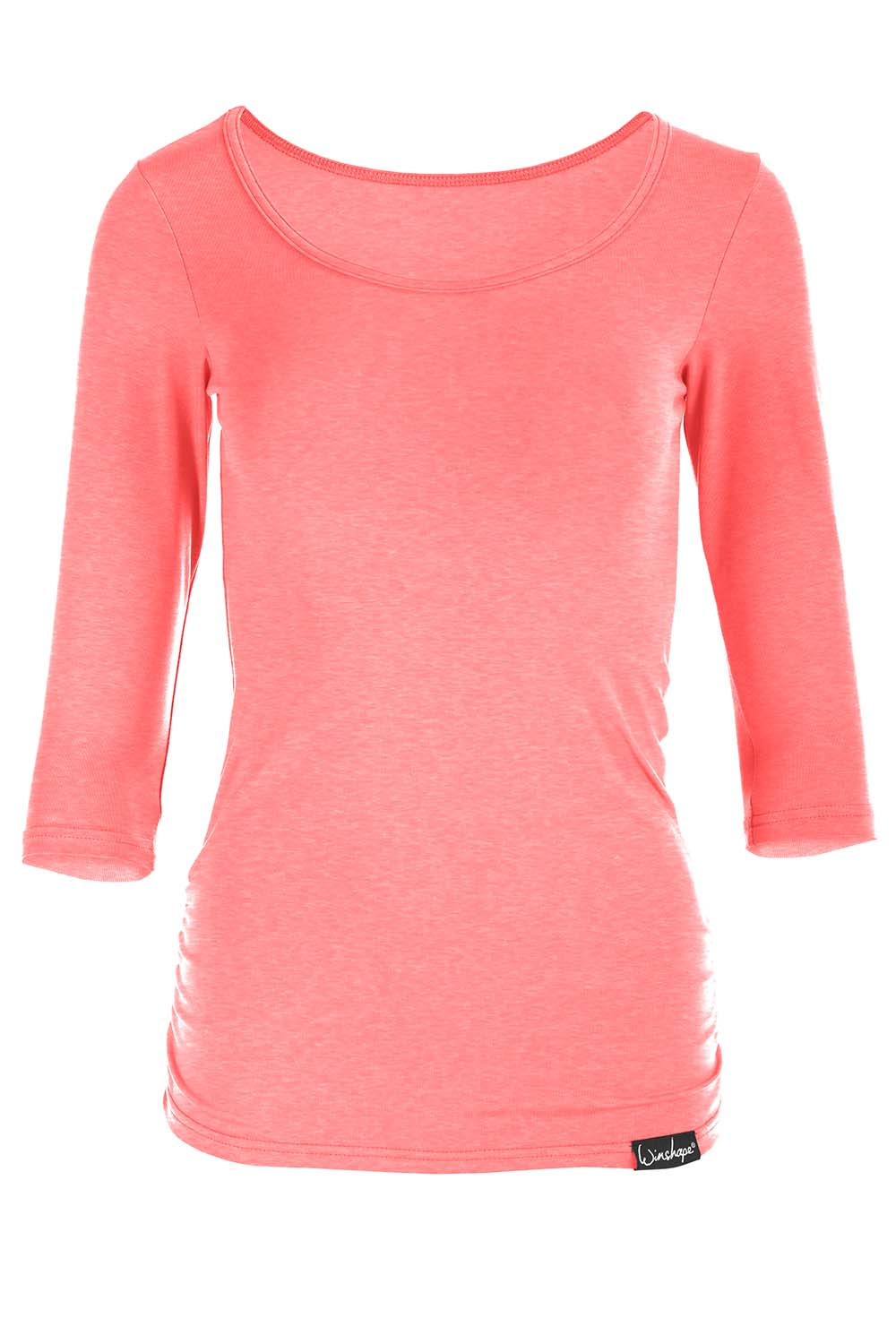 Спортивная футболка Winshape 3/4 Arm Shirt WS4, цвет neon coral