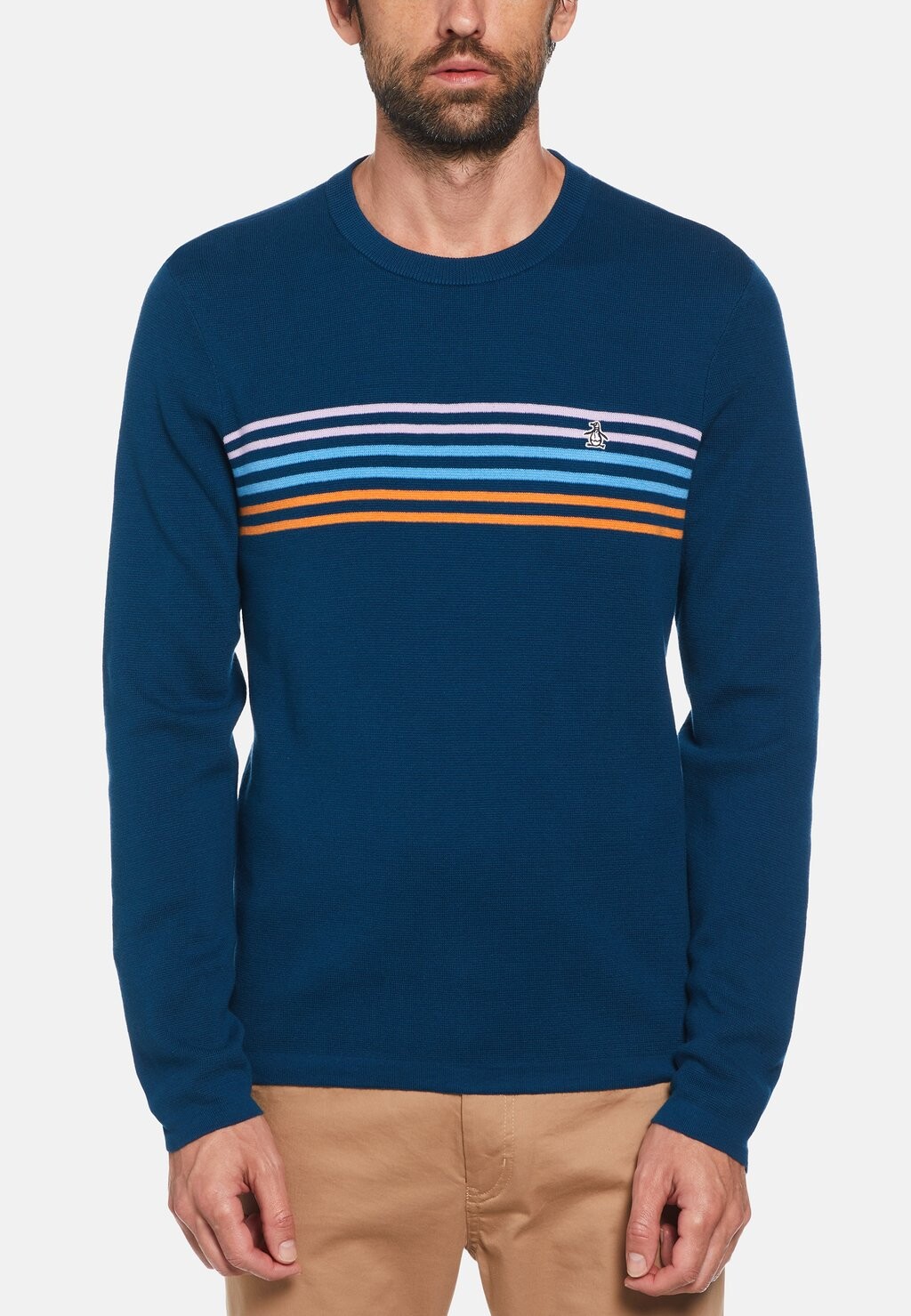 

Вязаный свитер CHEST STRIPE Original Penguin, цвет poseidon blue