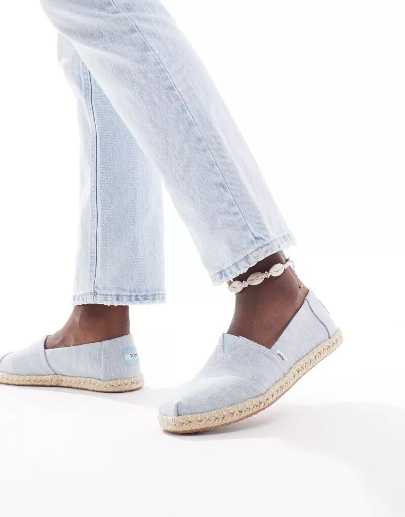

Голубые эспадрильи с веревкой Toms Alpargata
