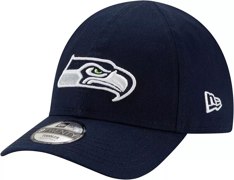 

Темно-синяя регулируемая шапка New Era Seattle Seahawks 1st 9Twenty для малышей