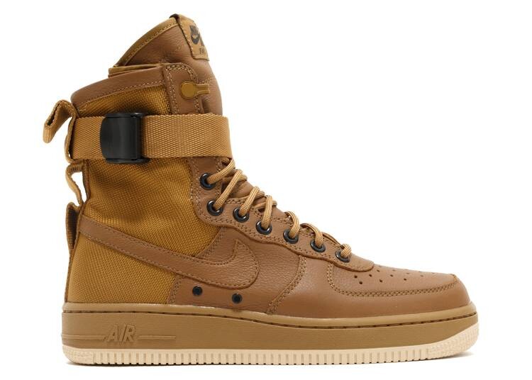 

Кроссовки Nike WMNS SF AIR FORCE 1 HIGH 'GOLDEN BEIGE', бежевый