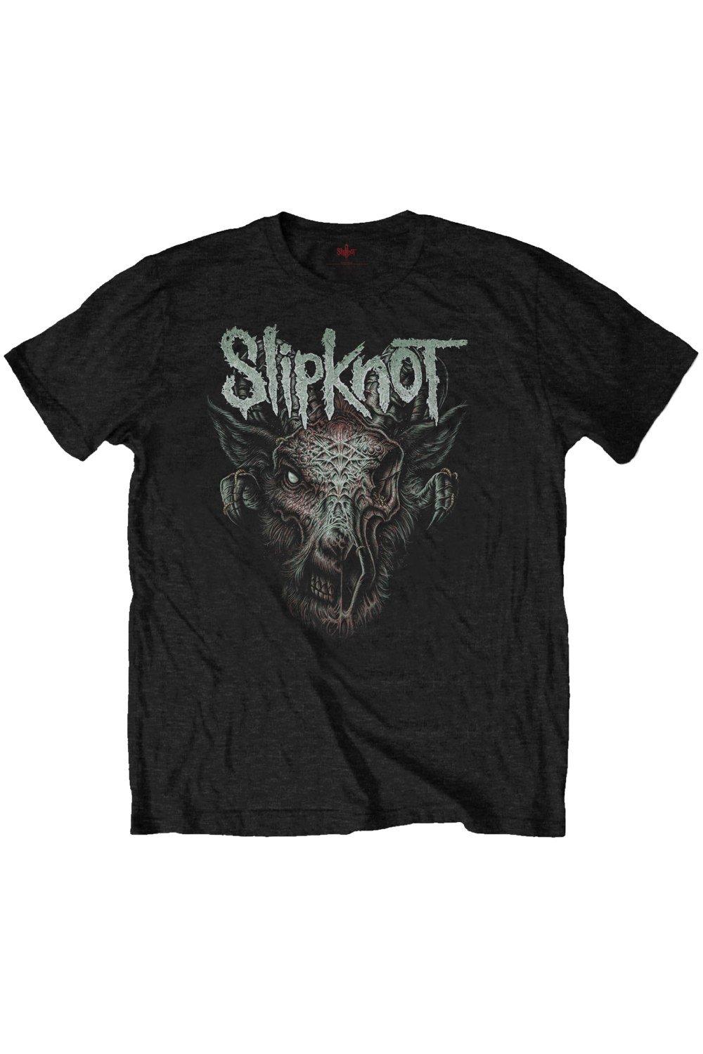 зараженная dvd Хлопковая футболка с зараженным козлом Slipknot, черный
