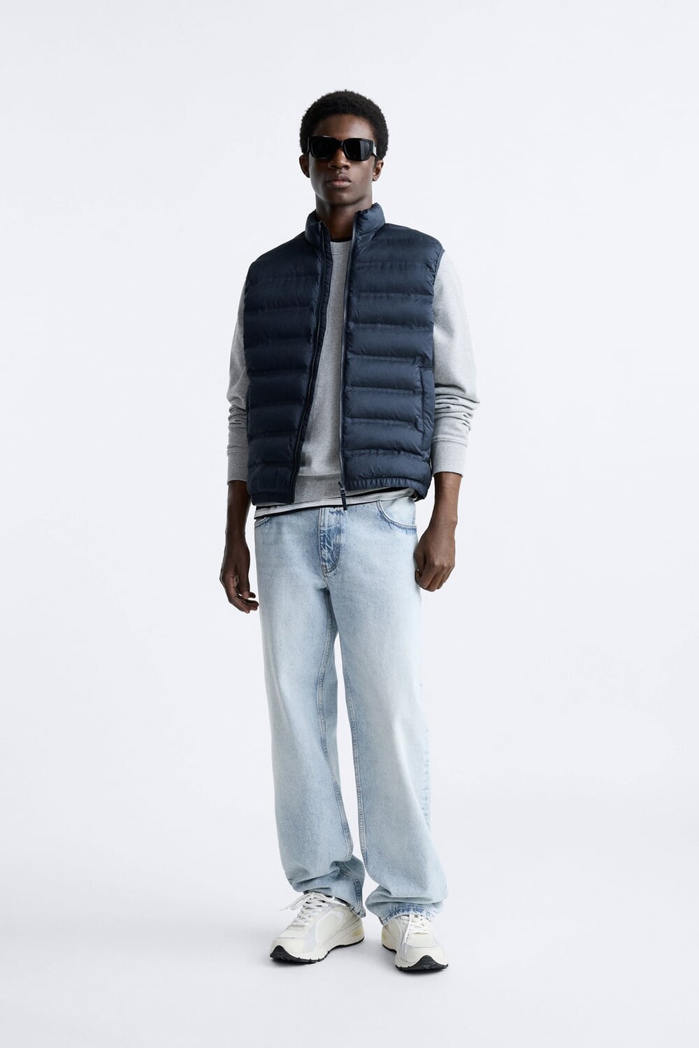 

Легкий стеганый жилет ZARA, синий