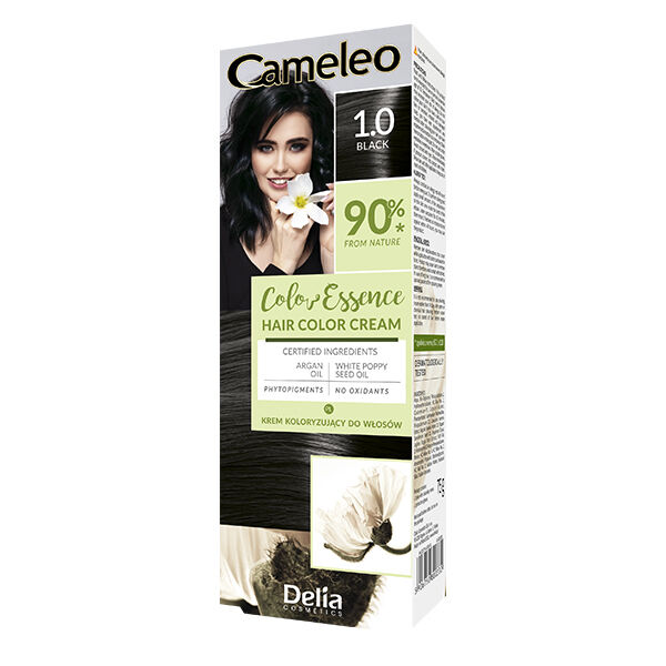 Краска для волос крем-краска 1.0 черная Delia Cameleo Color Essence, 75 гр цена и фото