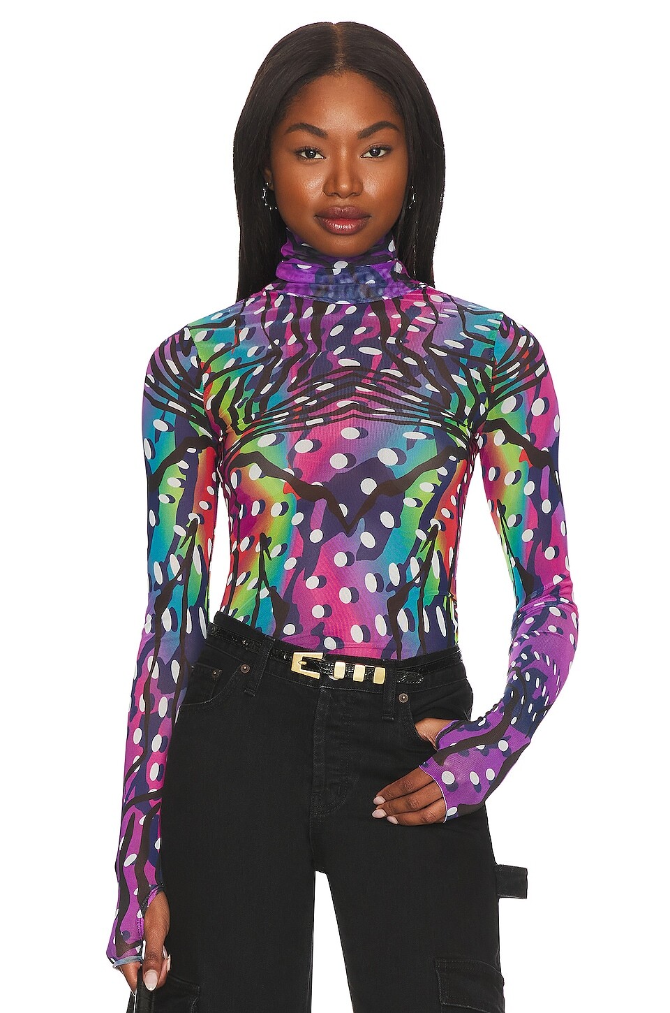 

Топ AFRM Zadie, цвет Abstract Multi Zebra