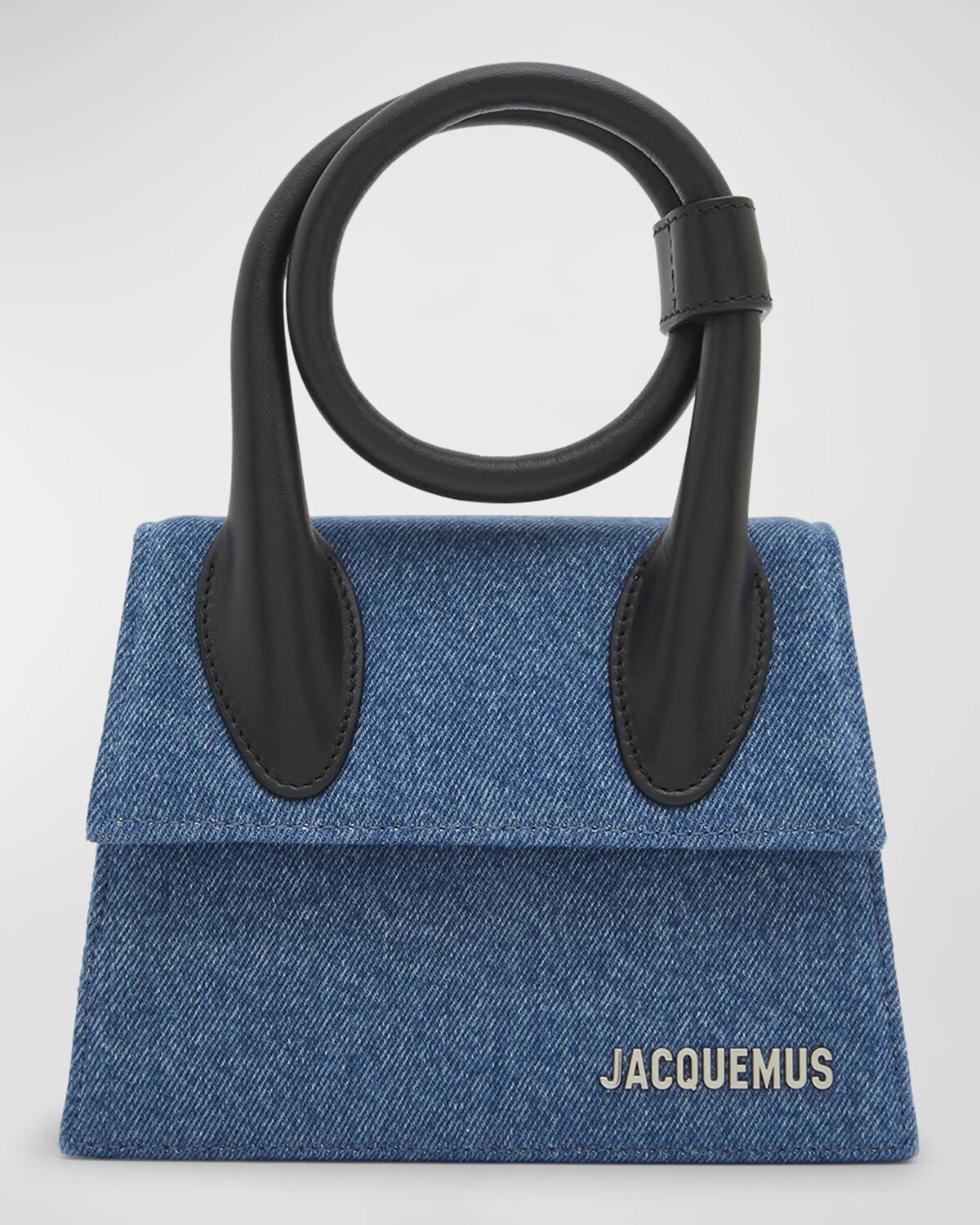 

Джинсовая сумка Le Chiquito Noeud с ручкой сверху Jacquemus, цвет Blue