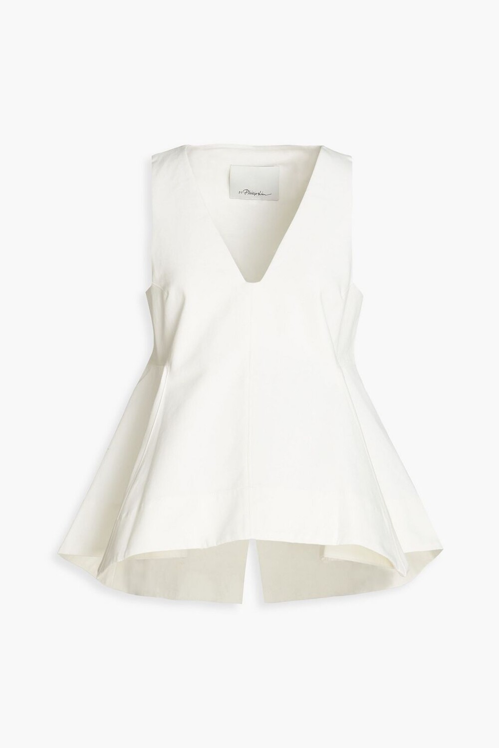 

Хлопковый топ с баской 3.1 PHILLIP LIM, белый