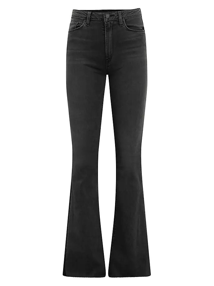 Расклешенные джинсы Holly с высокой посадкой Hudson Jeans, черный