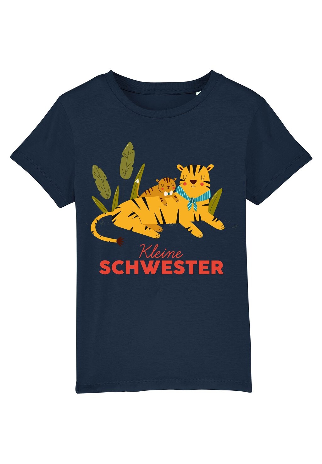 

Футболка с принтом TIGER KLEINE SCHWESTER Watapparel, цвет french navy