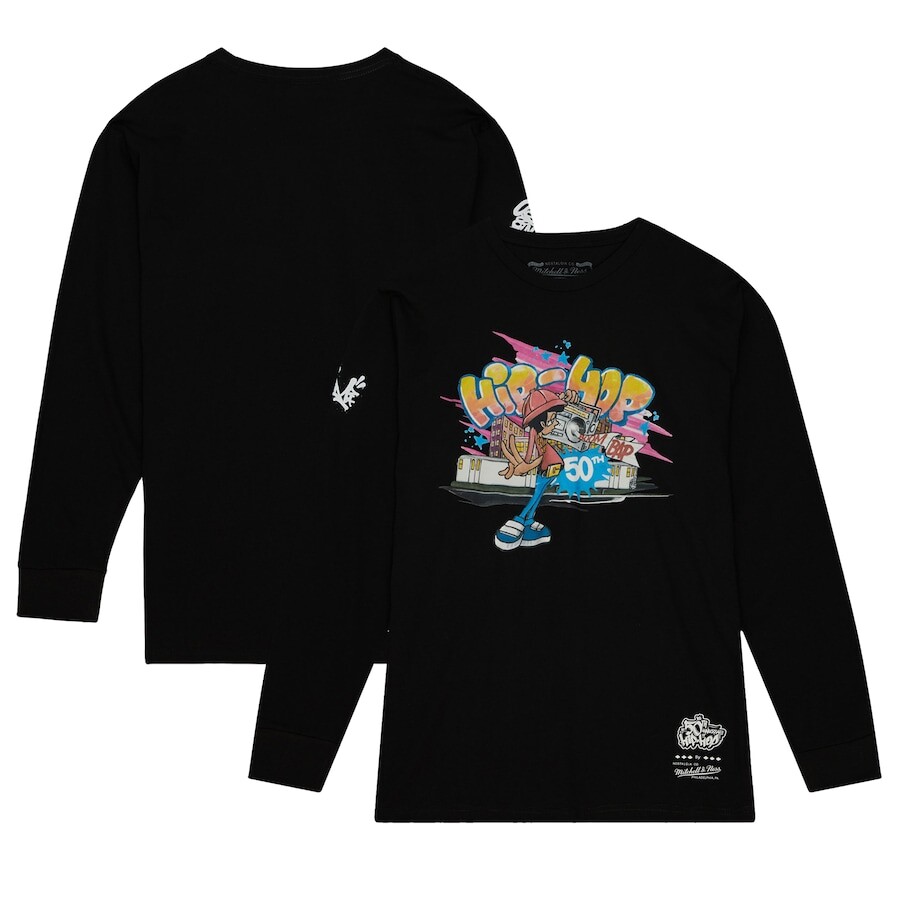 

Футболка с длинным рукавом Mitchell & Ness 50Th Anniversary Of Hip Hop, черный