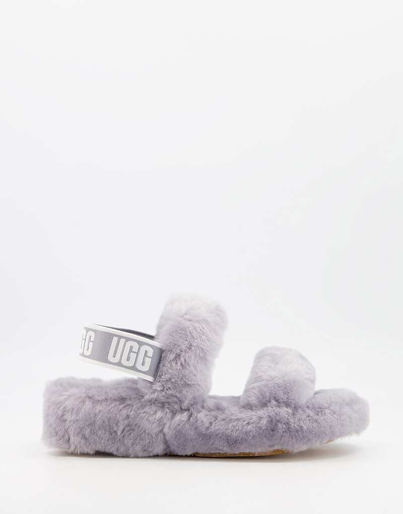 

Сандалии UGG Oh Yeah на плоской подошве с двумя ремешками нежного аметиста