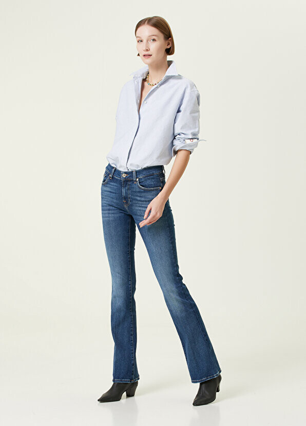 

Синие джинсовые брюки bootcut soho 7 For All Mankind, Синий