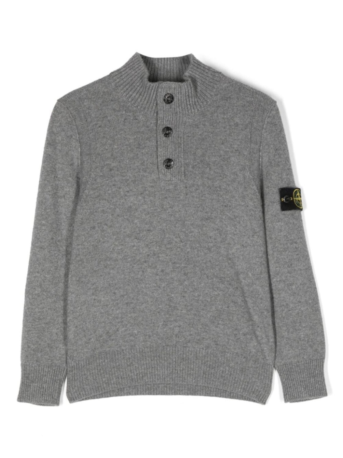 

Stone Island Junior джемпер с нашивкой-логотипом Compass, серый
