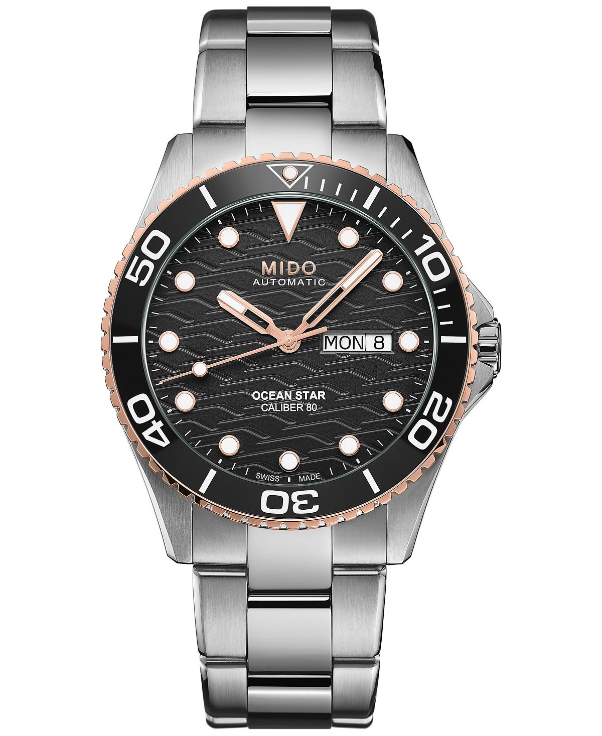 цена Швейцарские автоматические часы унисекс Ocean Star 200 с браслетом из нержавеющей стали, 44 мм Mido