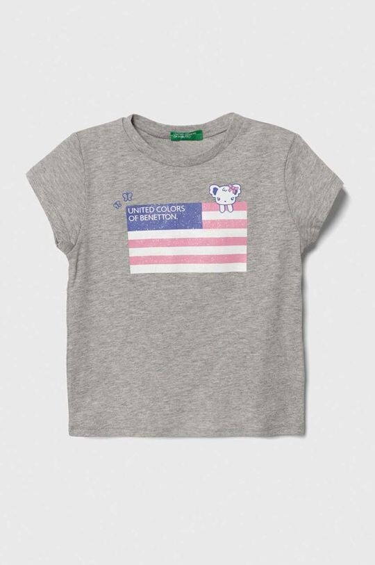 

United Colors of Benetton Детская хлопковая футболка, серый