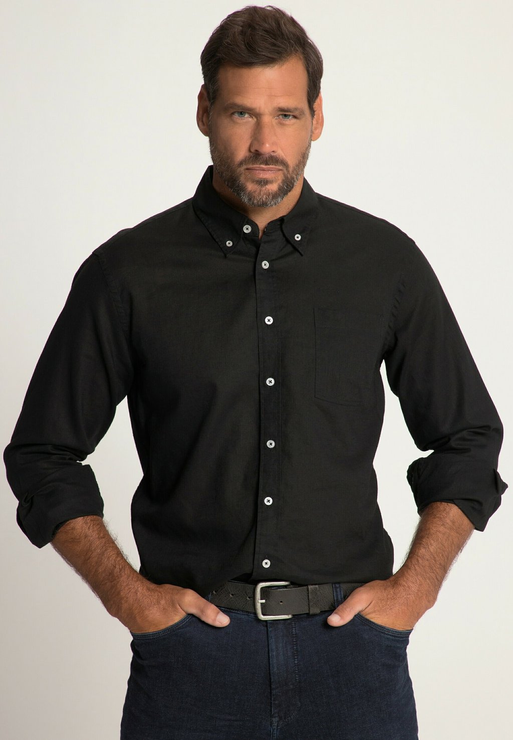Рубашка MIX LANGARM BUTTONDOWN-KRAGEN MODERN FIT JP1880, цвет noir
