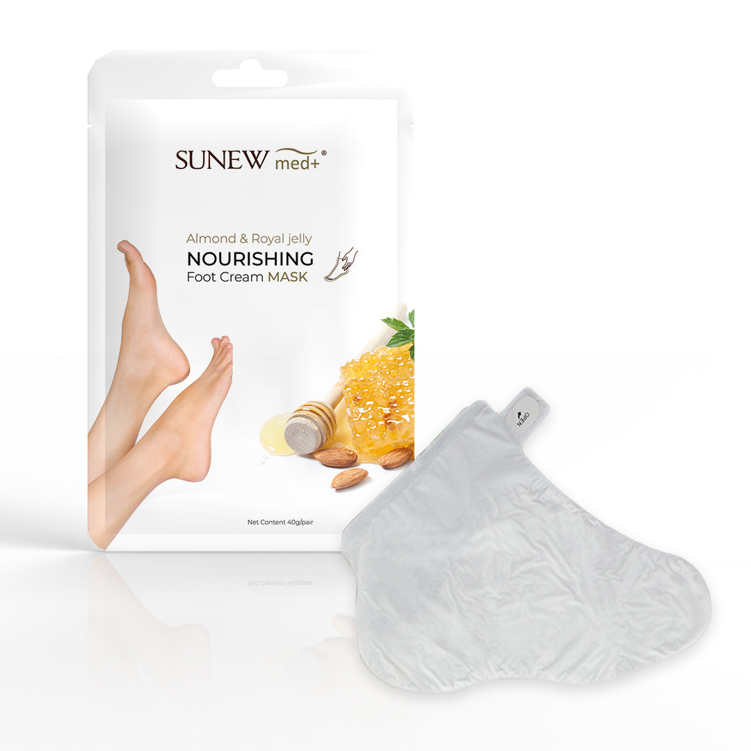 цена SunewMed+ Питательная крем-маска для ног Увлажняющая маска для ног в виде носков Миндаль и маточное молочко