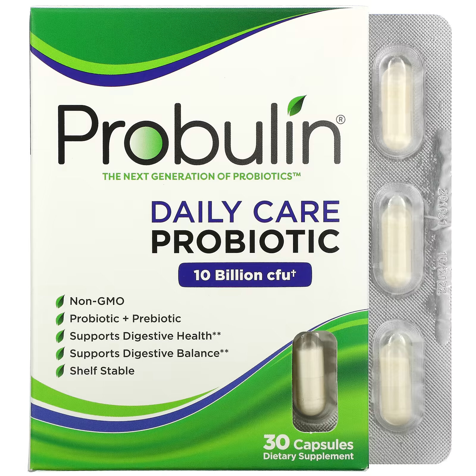 Probulin, Daily Care, пробиотик, 10 млрд КОЕ, 30 капсул probulin пробиотик для женщин 20 млрд кое 60 капсул