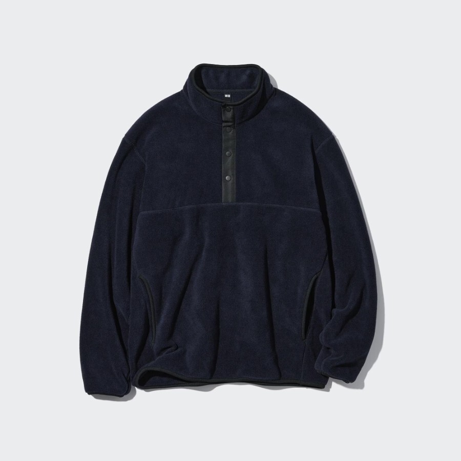 

Свитер Uniqlo Fleece Button-up, черный