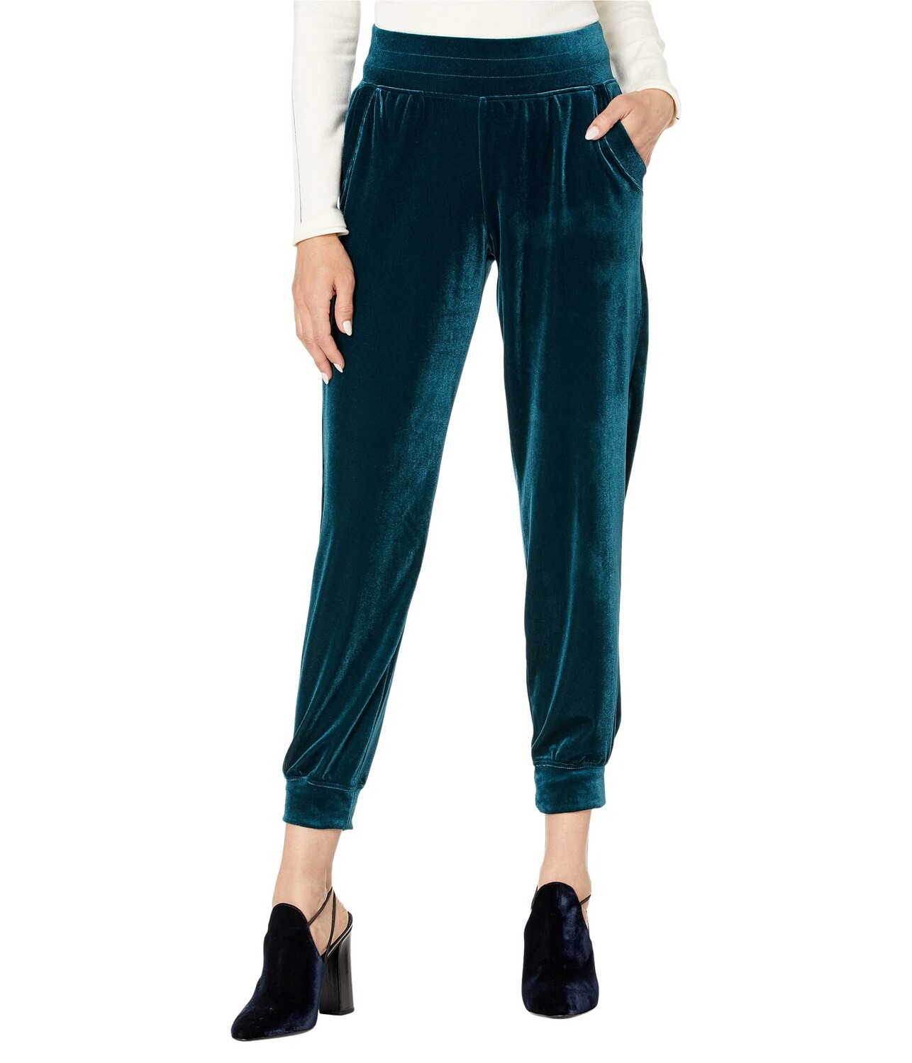 

Джогггеры Liverpool, Pull-On Stretch Velvet Joggers, Зеленый