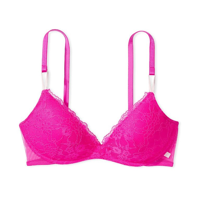 

Бюстгальтер Victoria's Secret Sexy Tee Posey Lace Wireless Push-Up, розовый