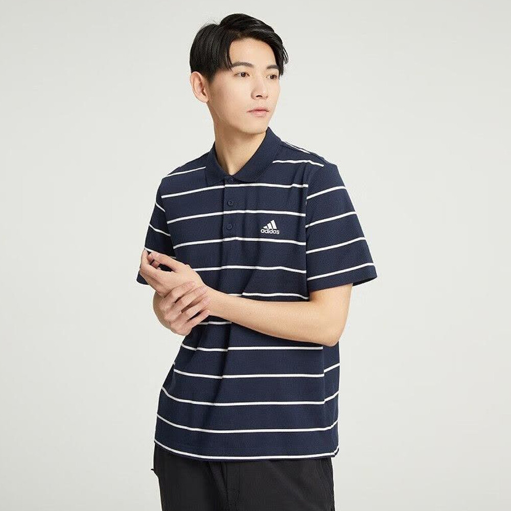 

Поло Adidas Stripe, синий