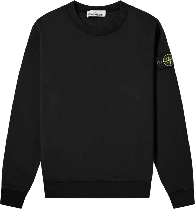 

Толстовка Stone Island Logo Patch Crewneck 'Black', черный