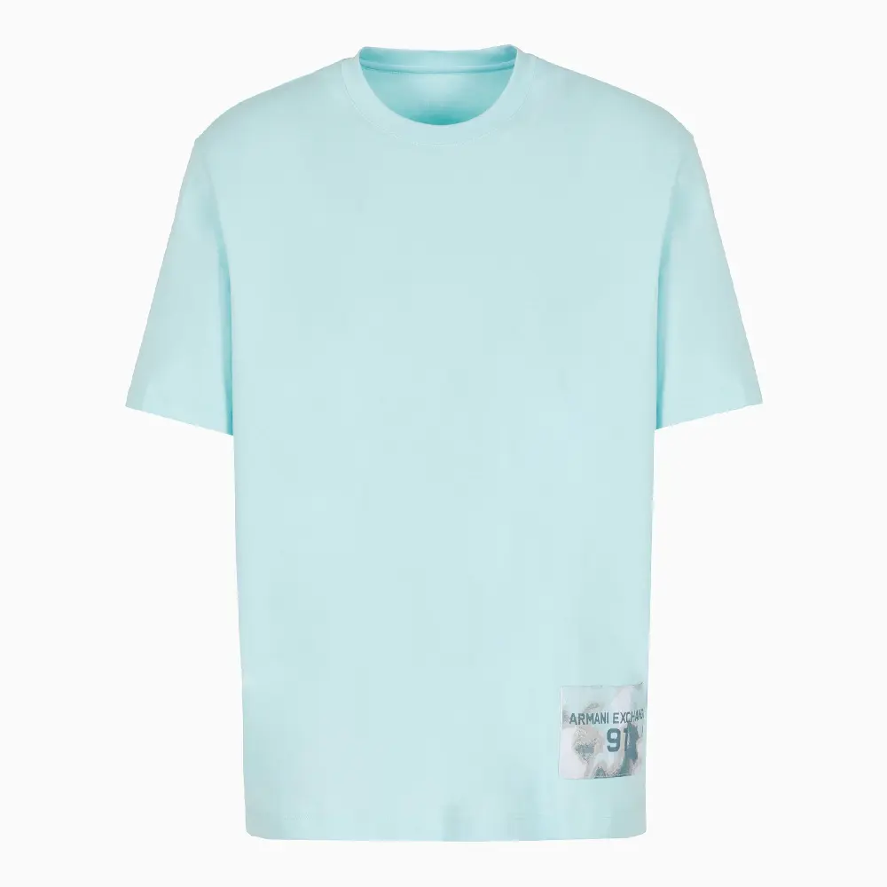 

Футболка Armani Exchange Regular Fit, голубой, Синий