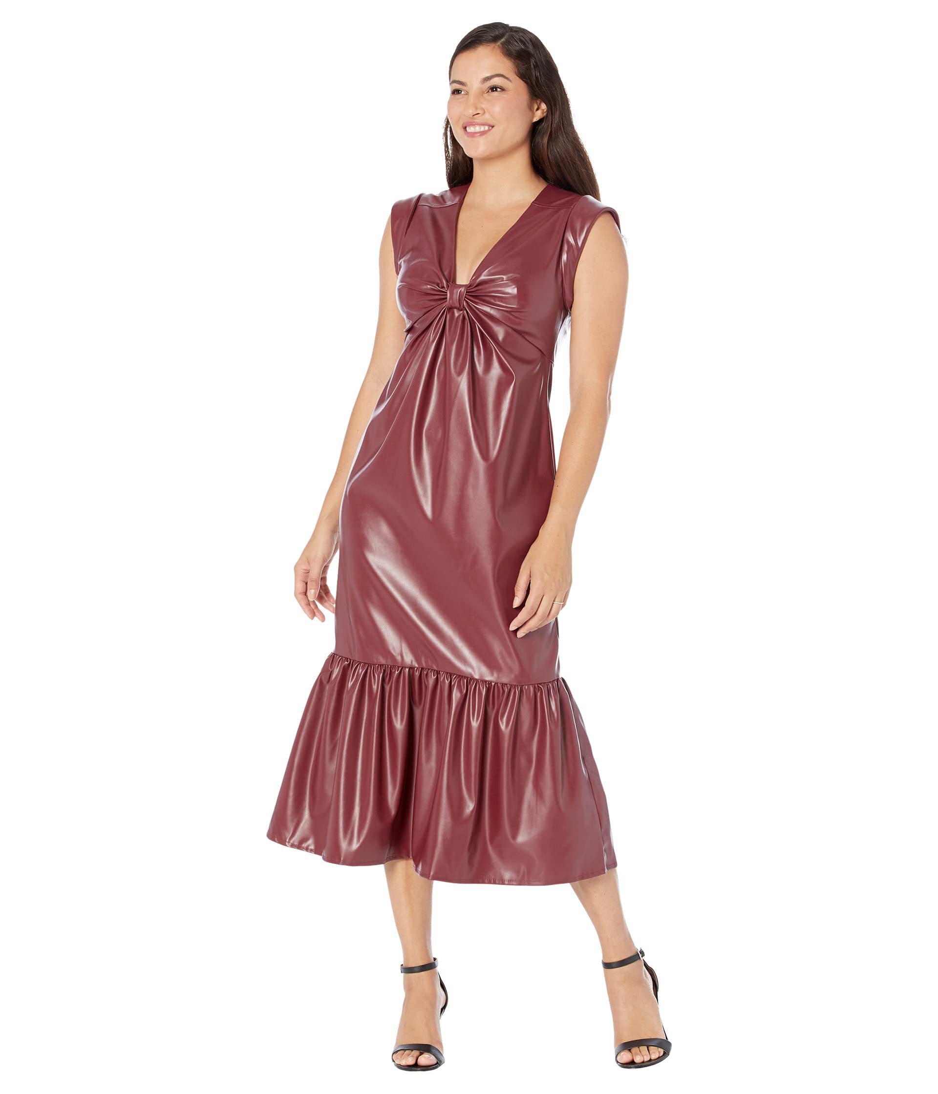 Платье Donna Morgan, Bodice Twist Midi Dress donna халат miriam dressing gown burgundy 2xl красный