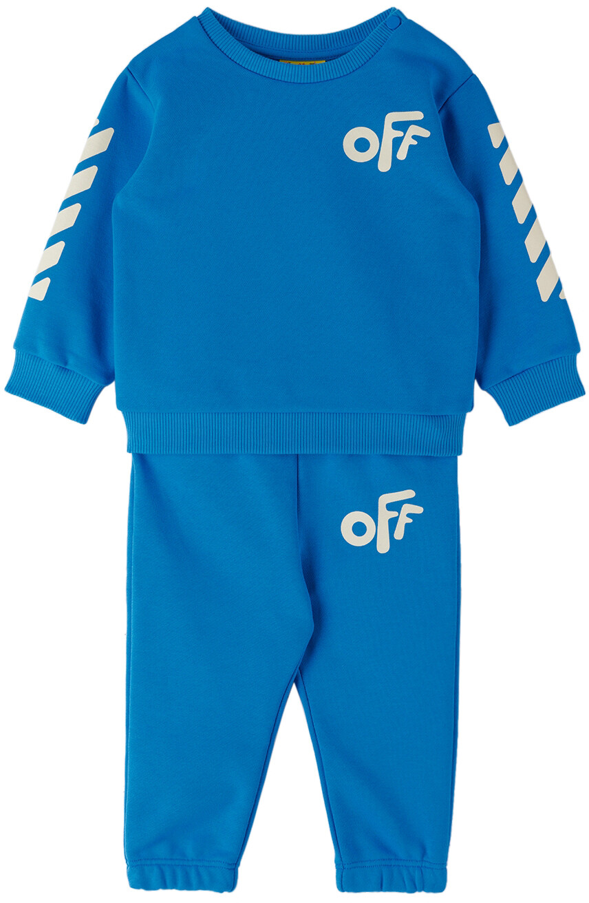 

Голубой спортивный костюм с закругленными углами Off-White