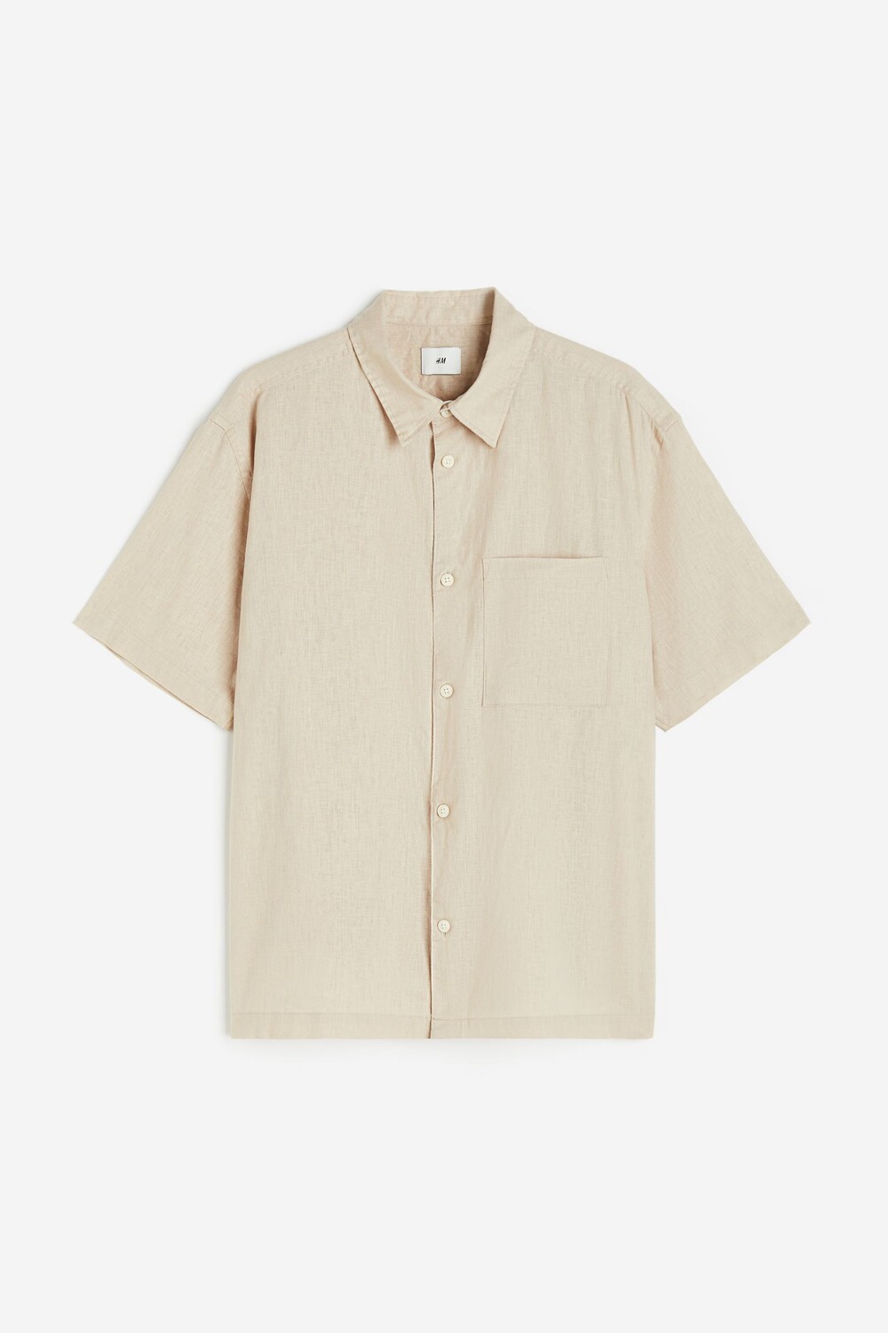 

Рубашка H&M Relaxed Fit Shirt, бежевый