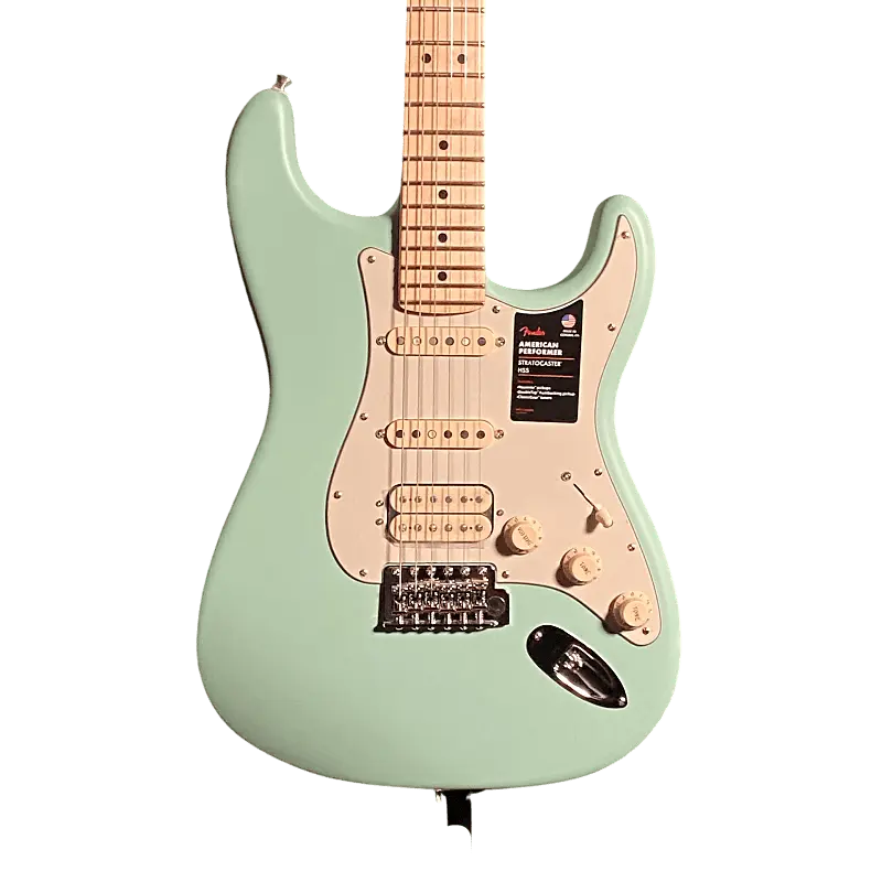 

Fender American Performer Stratocaster HSS — Satin Surf Green с кленовой накладкой American Performer Stratocaster HSS - Satin Surf Green w/Maple Fingerboard