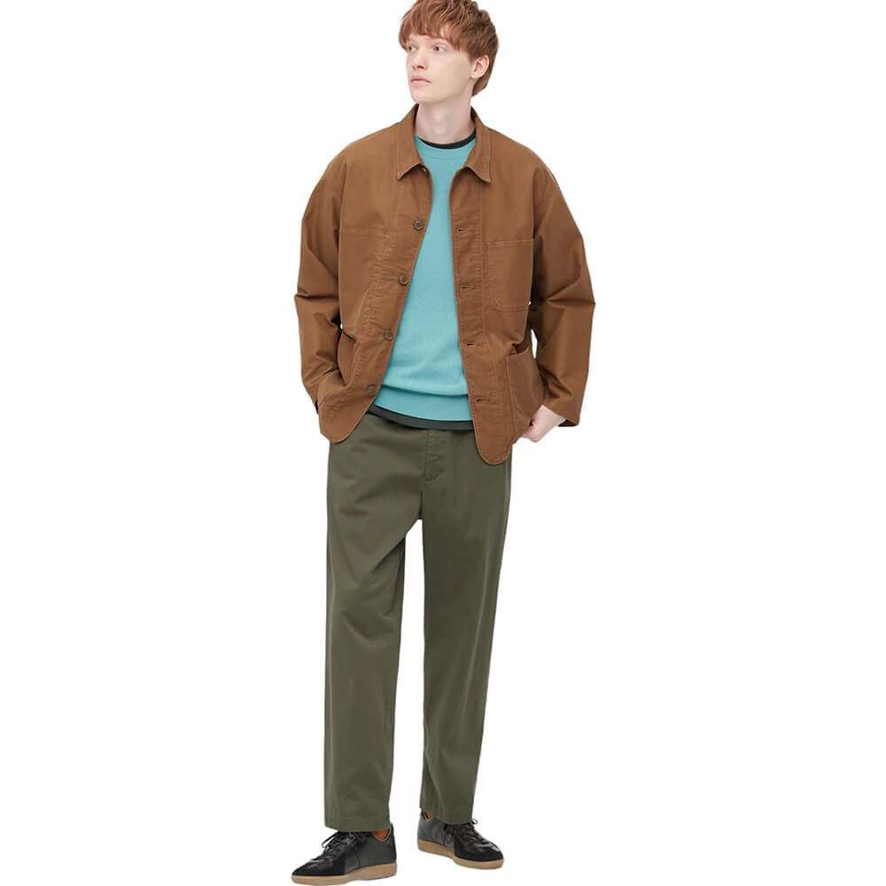 

Брюки Uniqlo Cotton Relaxed Fit, зеленый