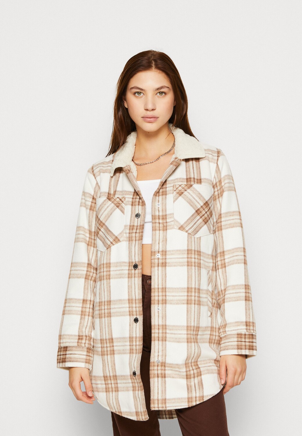 

Пальто короткое Hollister Co., коричневый