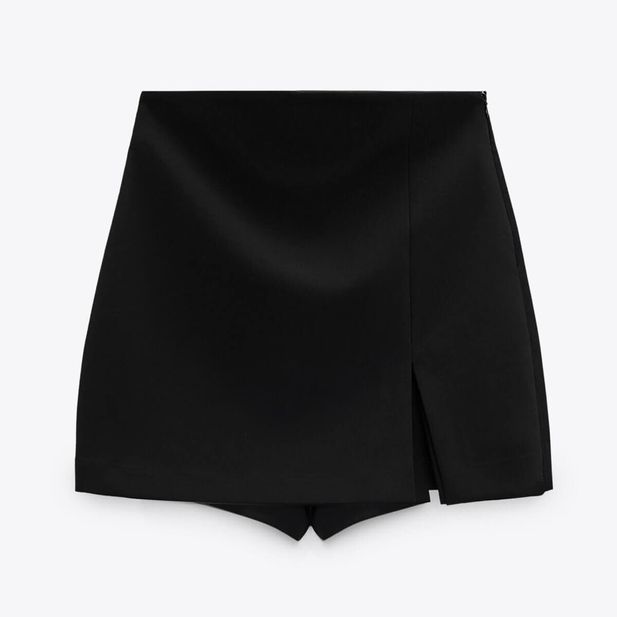 

Юбка-шорты Zara Skort With Slit Detail, черный