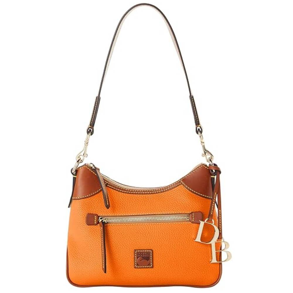 

Сумка Dooney & Bourke Handbag Pebble Grain Small Hobo, оранжевый/коричневый