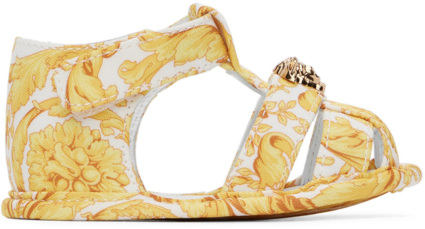 

Желто-белые детские ходунки Barocco Baby Versace